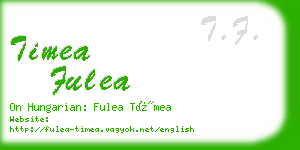 timea fulea business card